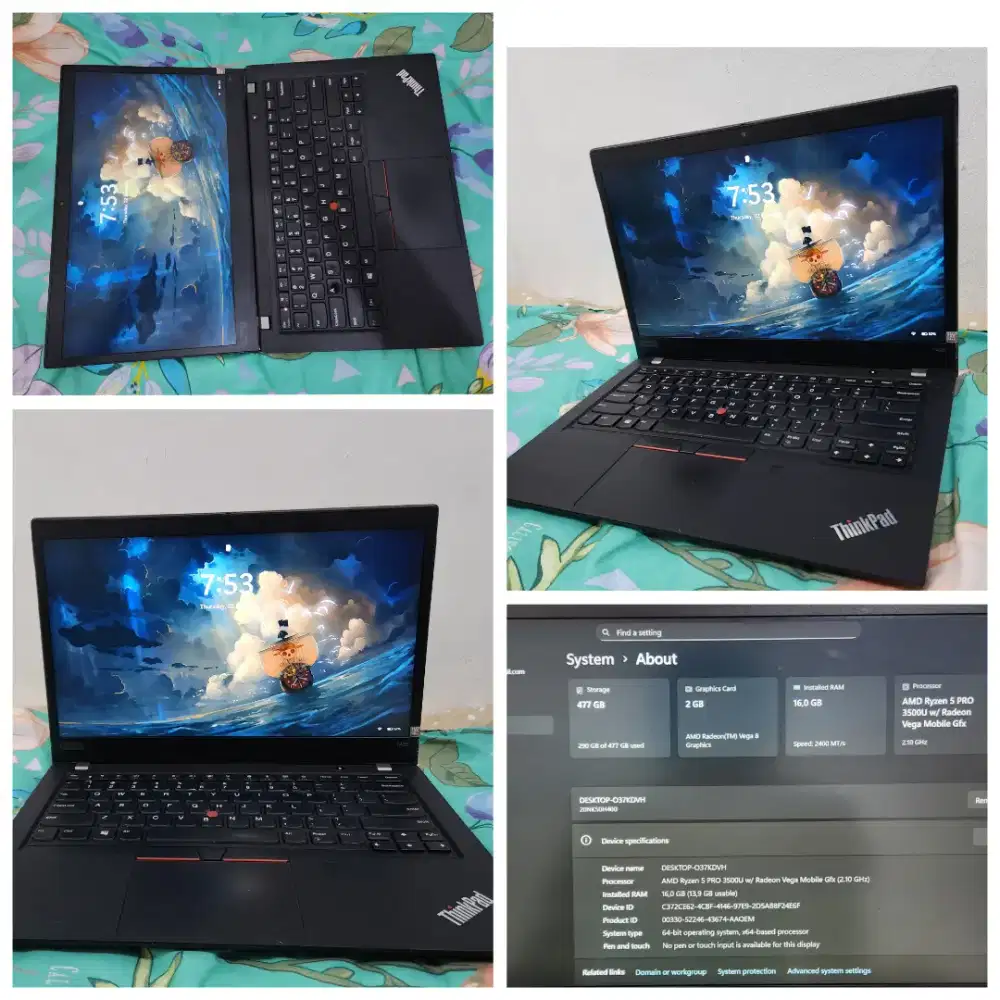 LAPTOP GAMING THINKPAD T495