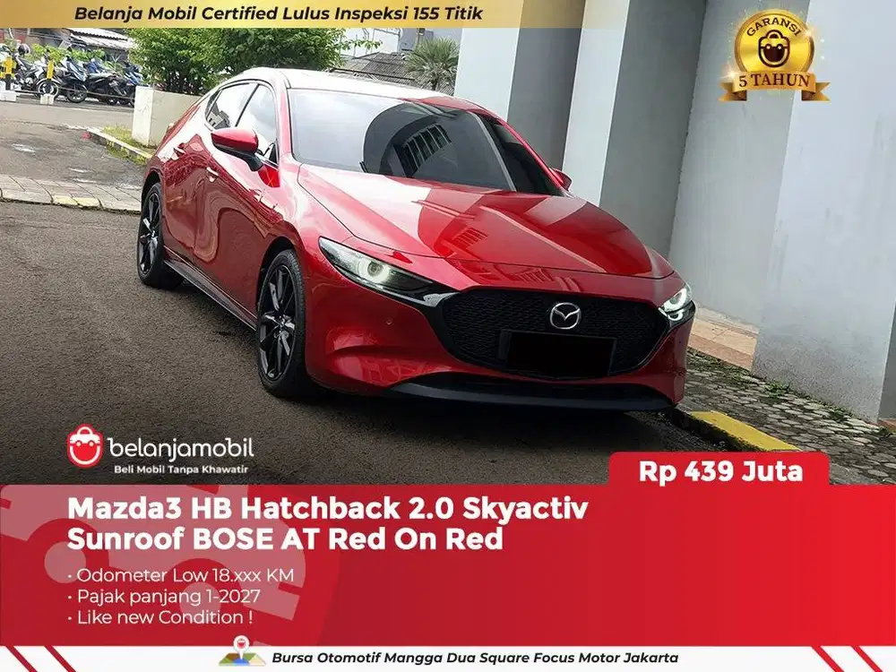 [ LOW KM 18RB ] Mazda3 Mazda 3 HB Hatchback 2.0 Skyactiv AT 2023 2024
