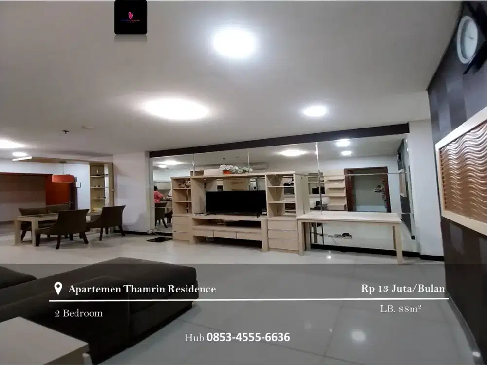 Disewakan Apartement Thamrin Residence Condo House Low Floor 2BR Full Furnished
