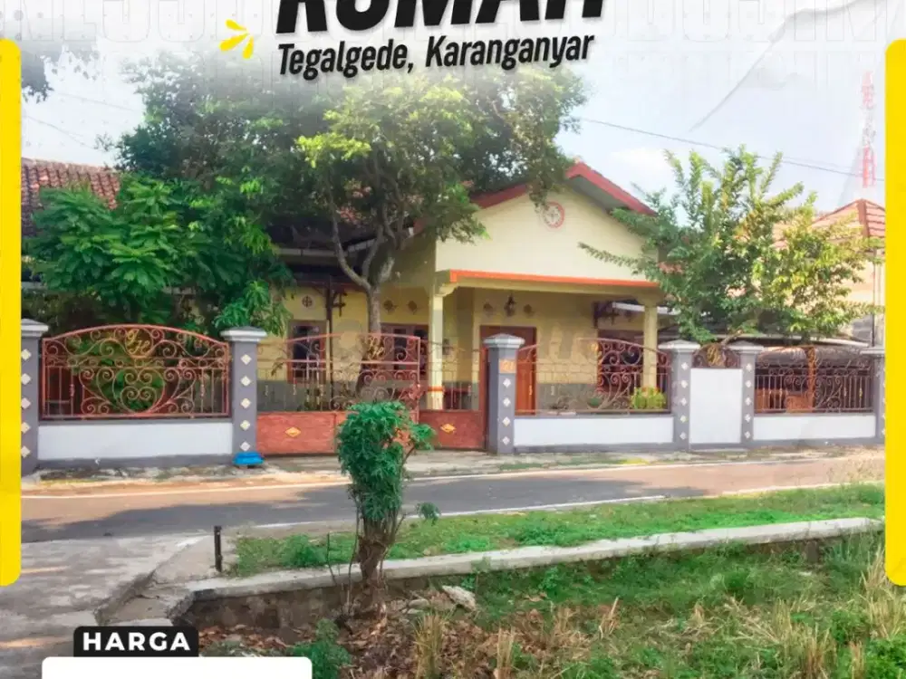 Dijual Rumah Keluarga Full Bangunan Fasilitas Kolam Ikan di Tegalgede Karanganyar