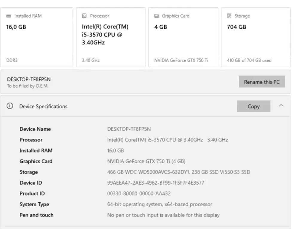Komputer gaming i5 3570