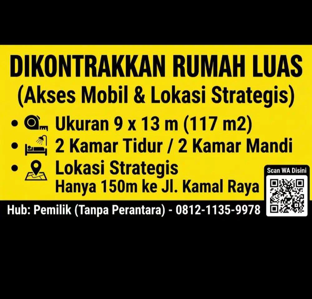 Rumah di sewakan , rumah dikontrakan Cengkareng