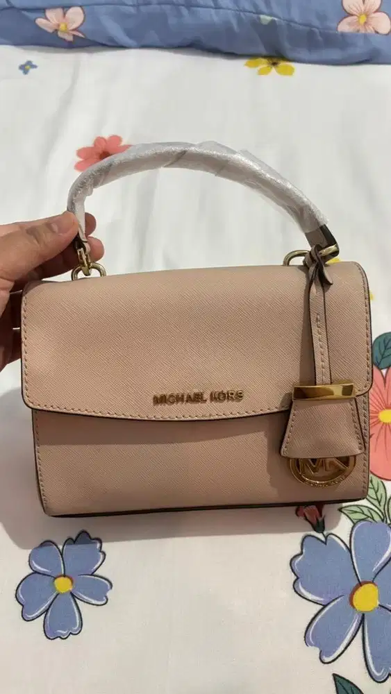 PL tas MK Leather Ava Soft Pink Crossbody Satche