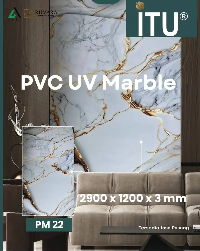 ITU UV MARBLE SHEET - PANEL DINDING MARMER PVC / WALL BOARD - BACKDROP