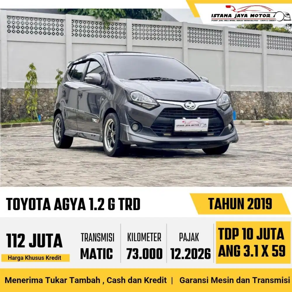Toyota Agya 1.2 G TRD AT 2019