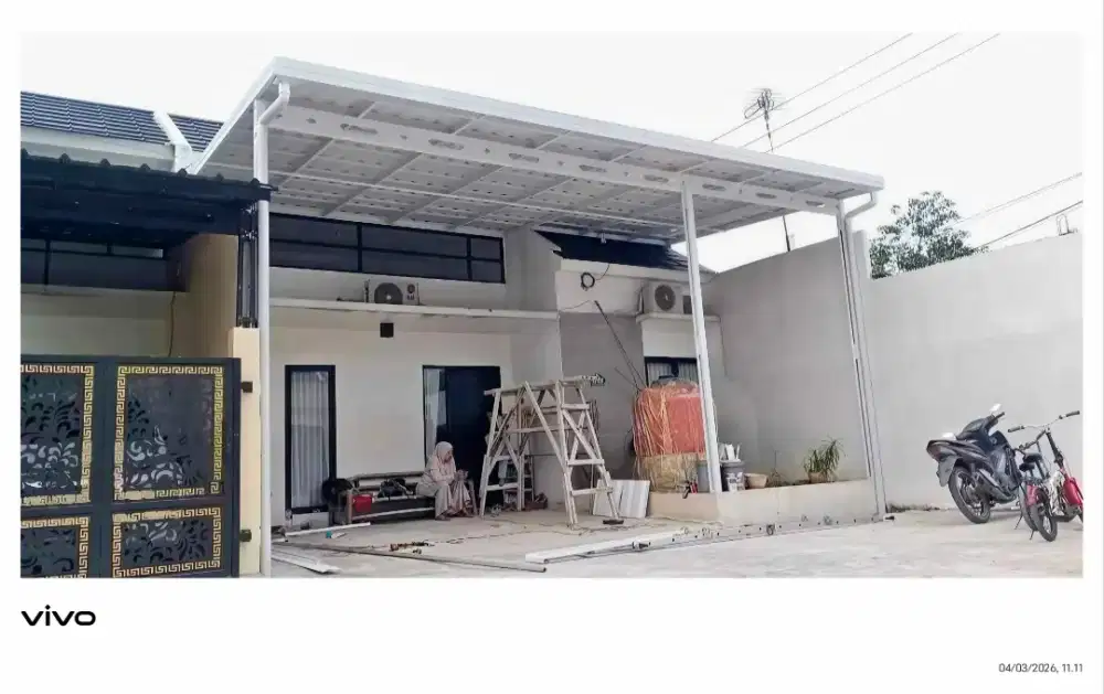 Kanopi rangka baja ringan