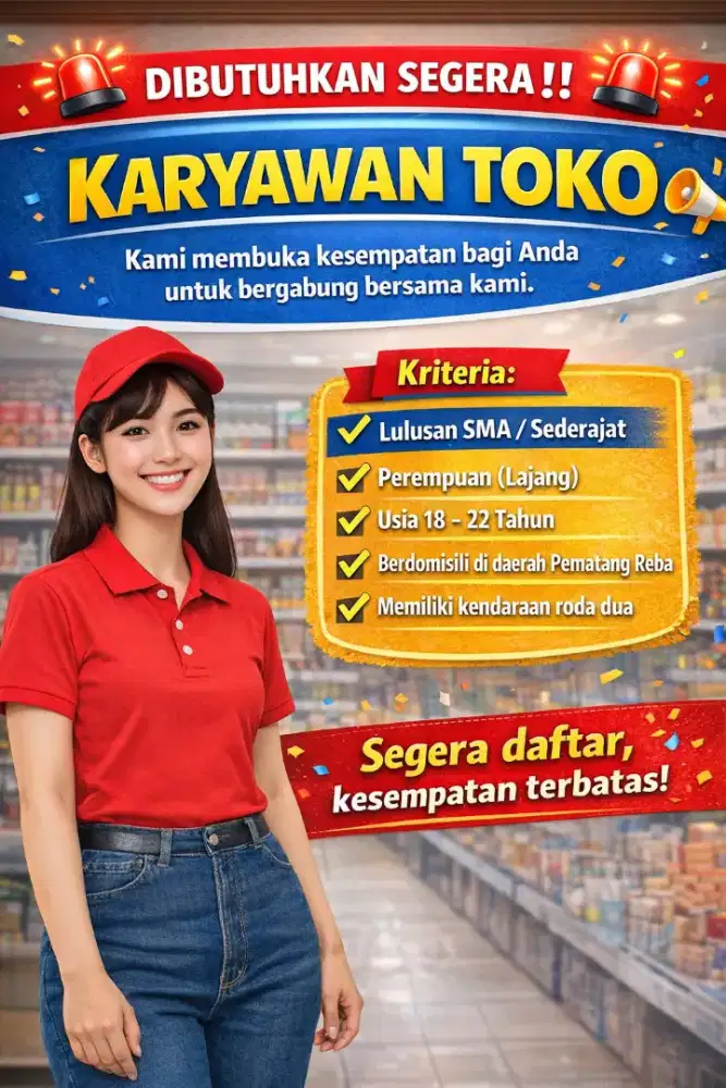 Lowongan kerja karyawan toko