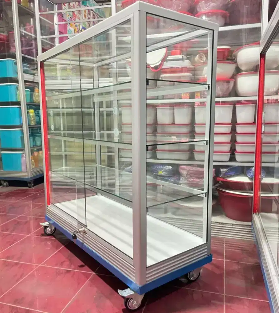 Etalase Warung 1 Meter Sudah Pakai RODA