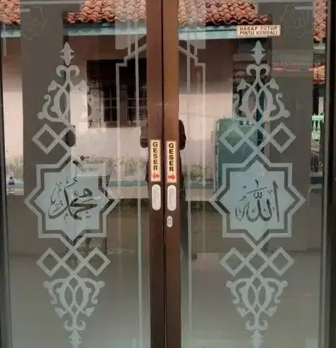 Sticker kaca buram sunblast stiker sunblast Kaca ice Masjid & Mushola
