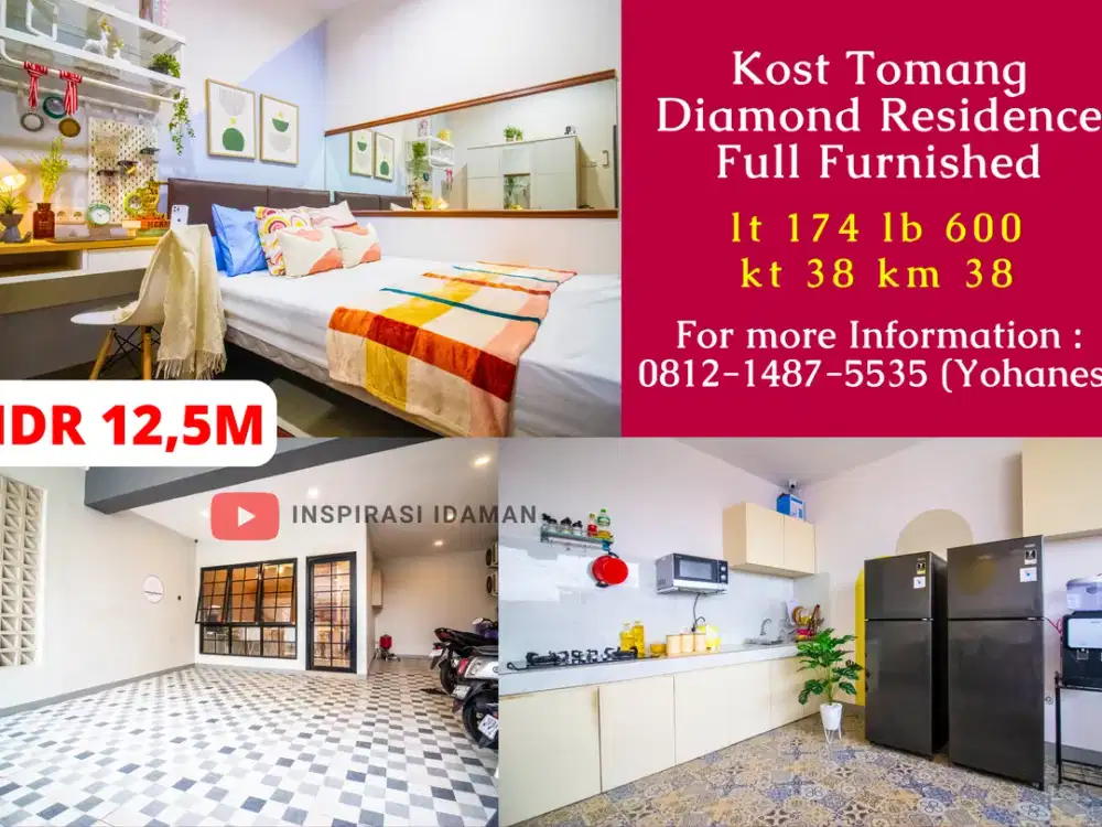 Kost Tomang Diamond Residence 38kamar Full Furnished