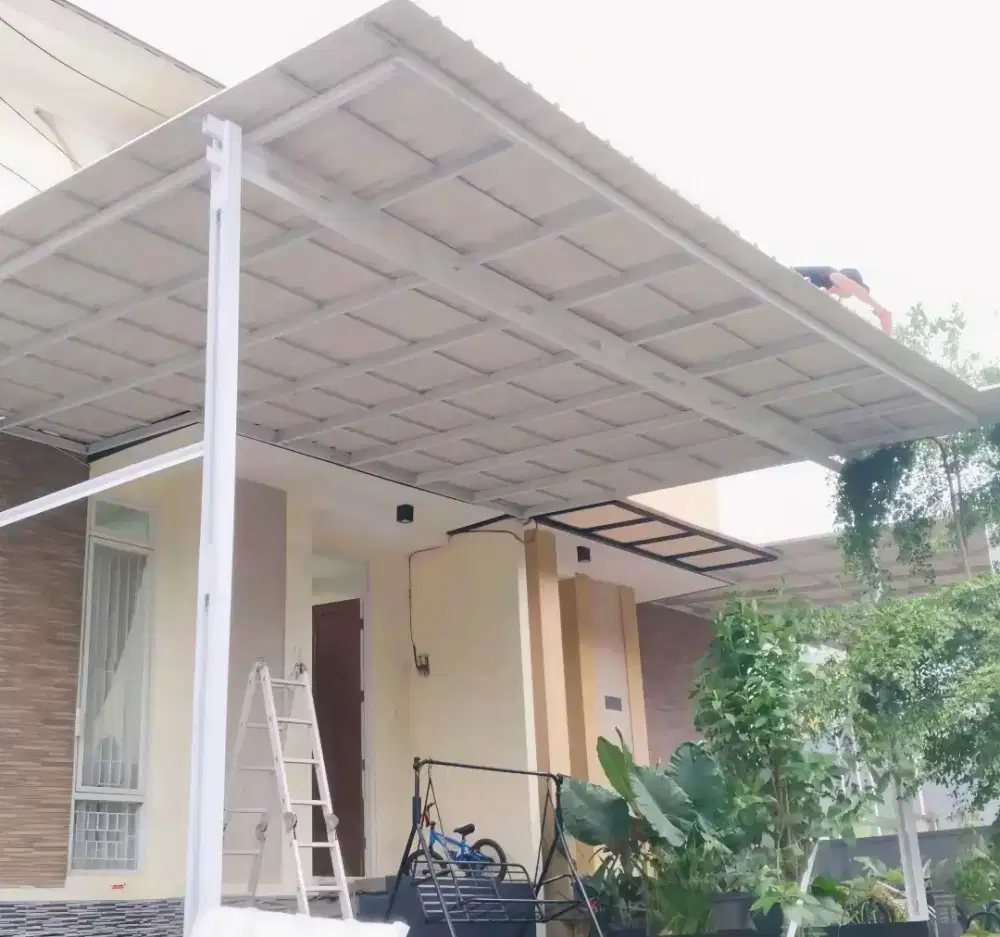 Pasang kanopi baja ringan