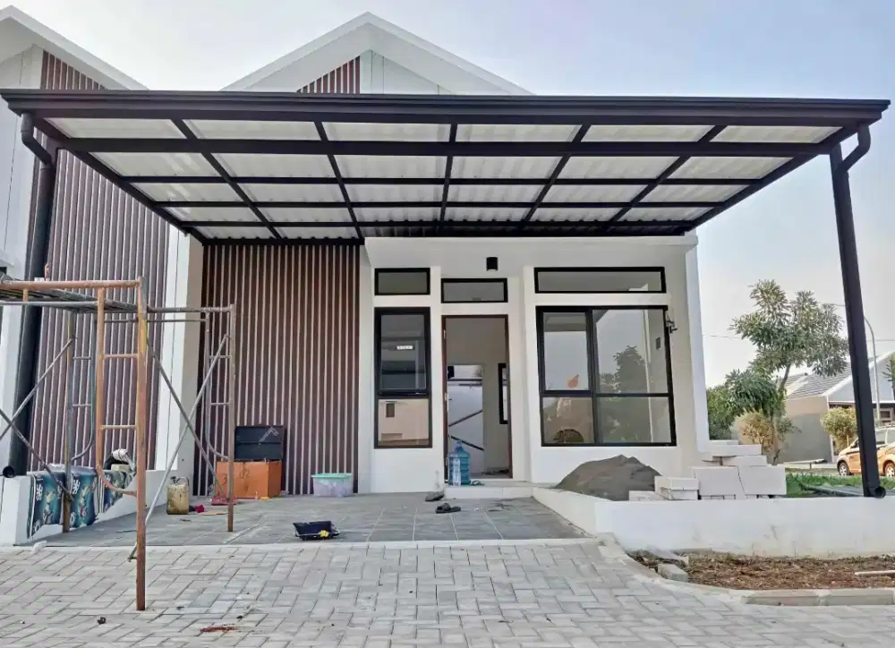 Pasang kanopi rangka baja ringan