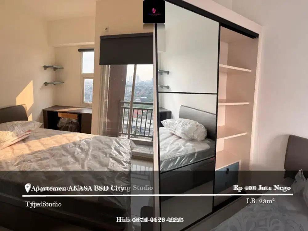 Dijual Apartement Akasa BSD City Studio Full Furnished View City