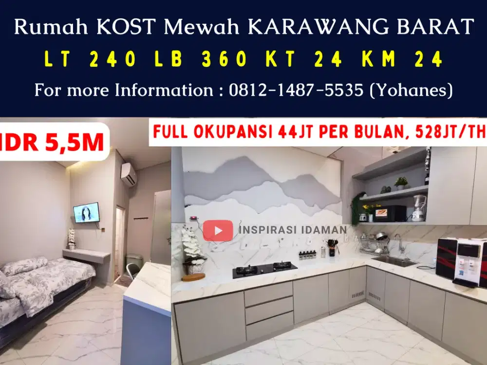 Rumah KOST Mewah 24 KAMAR KARAWANG BARAT