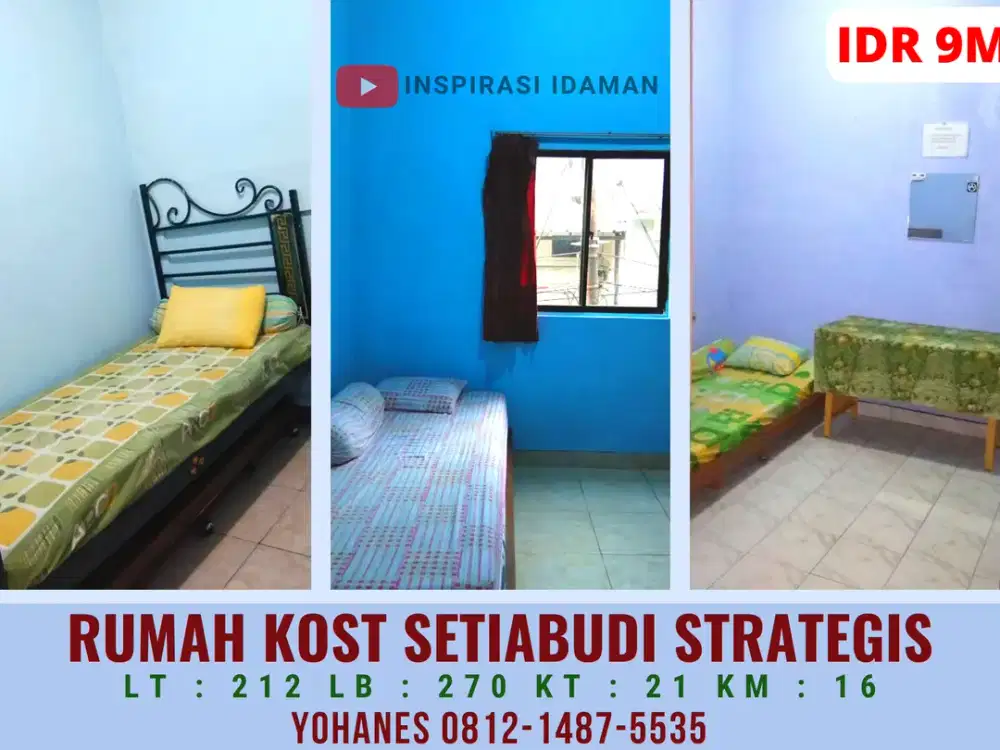 Rumah Kost Setiabudi 21 Kamar Strategis
