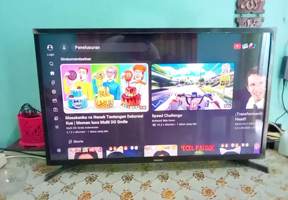 Jual tv merek Samsung 32 inch LED normal bagus