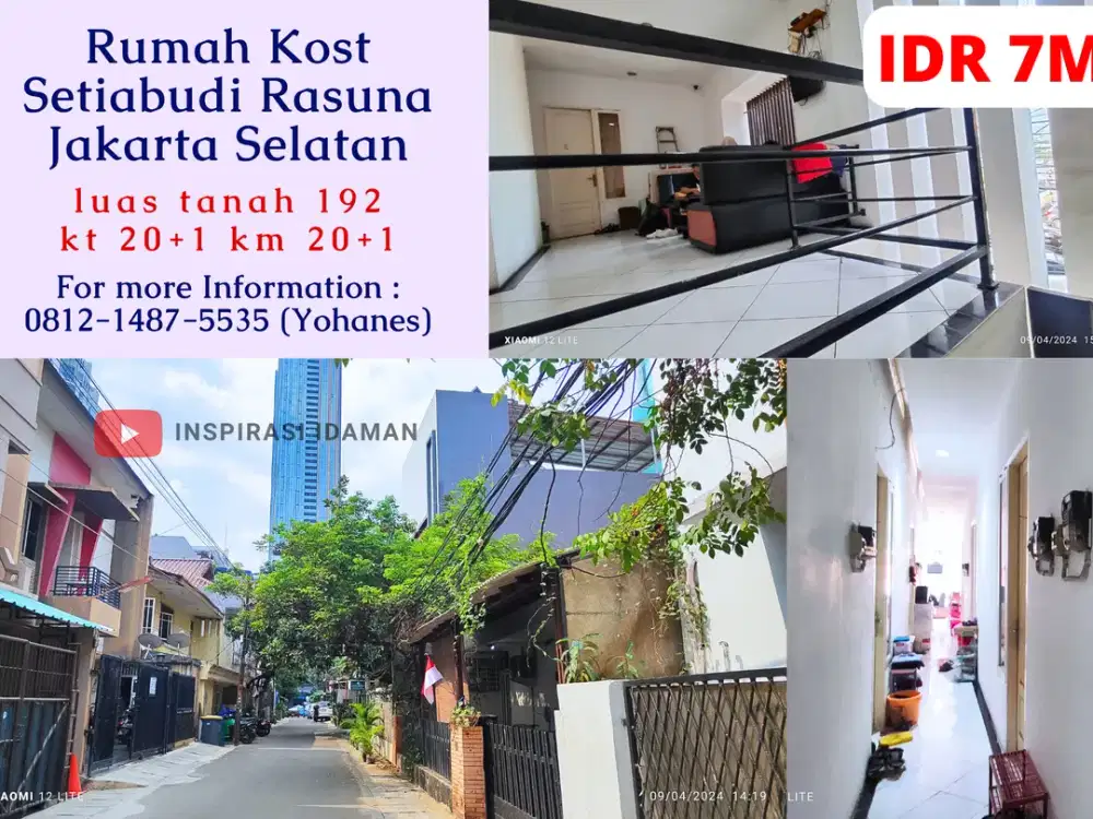 Rumah Kost 20KT luas 192mtr Setiabudi Jaksel Rasuna