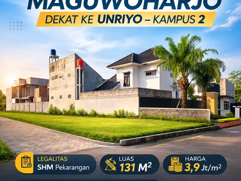 Tanah Maguwoharjo 3 menit dari  UNRIYO kampus 2
