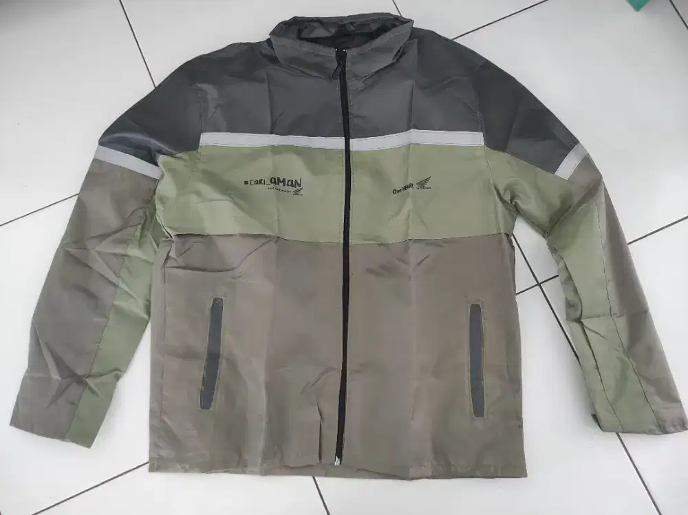 0Jaket Parasut Honda Waterproof | Jaket Anti Air Motor Honda Ringan