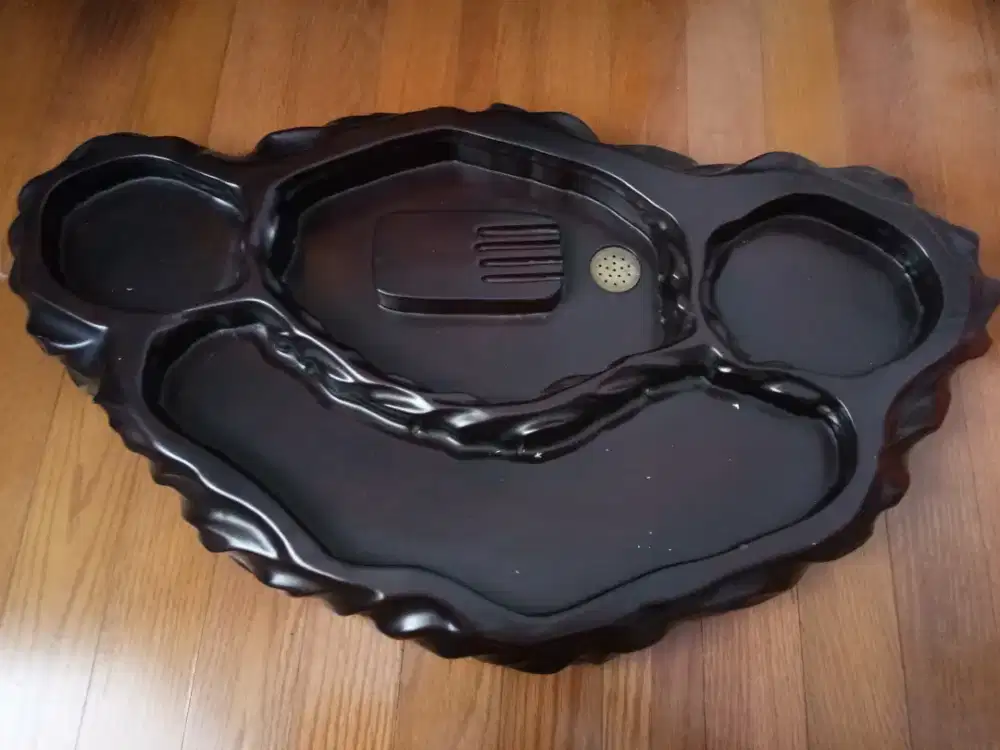 Tempat minum teh kayu jati merah hong mu