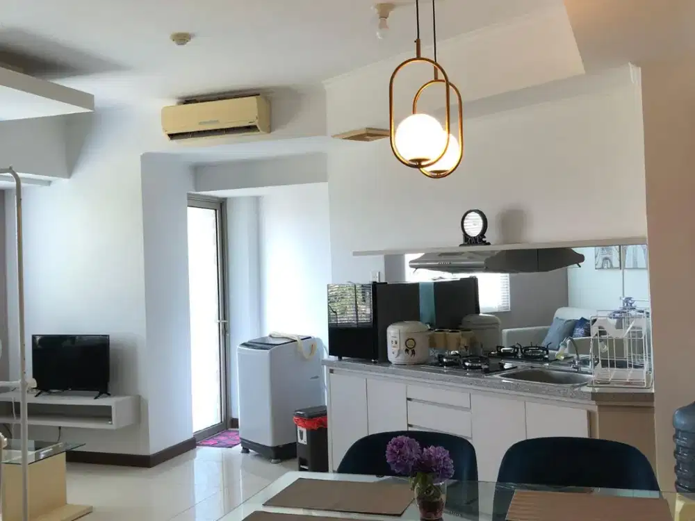 Murah Apartemen Waterplace Pakuwon 2BR Tower E Siap Huni Furnish Lantai Rendah