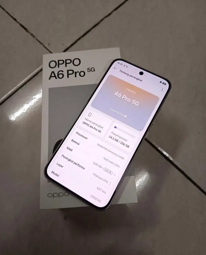 Oppo a6 pro 5g 8/256gb fullset bergaransi resmi indonesia