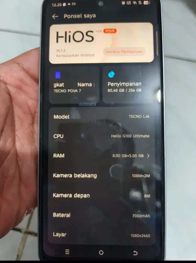 Tecno pova 7 4g 8/256 full set