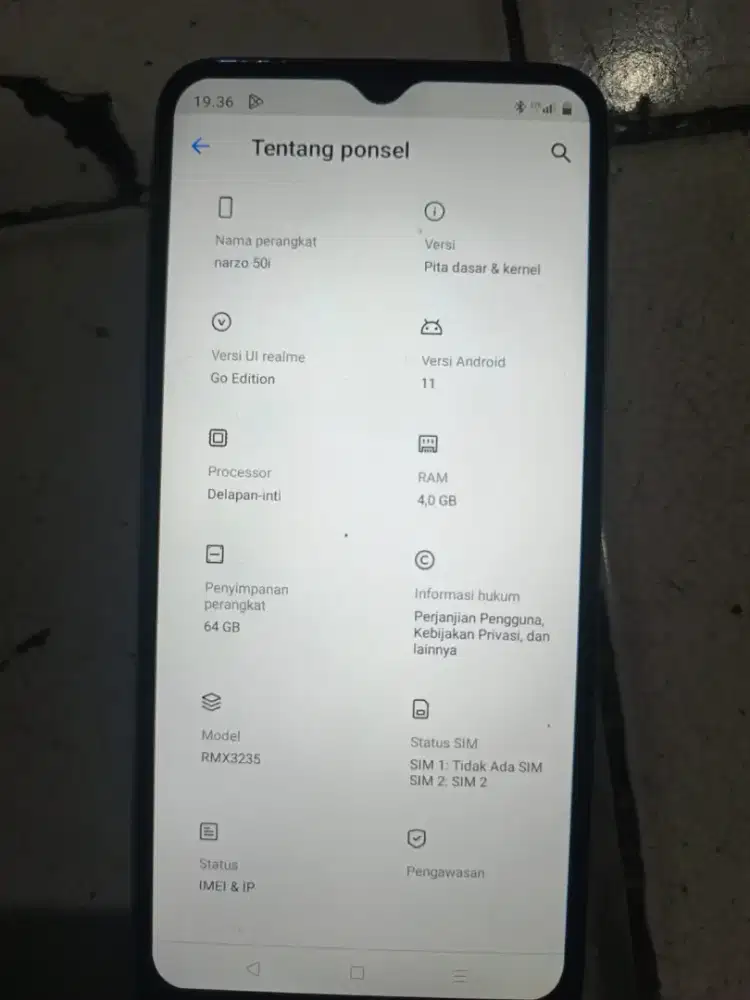 Realme narzo 50i 4/64
