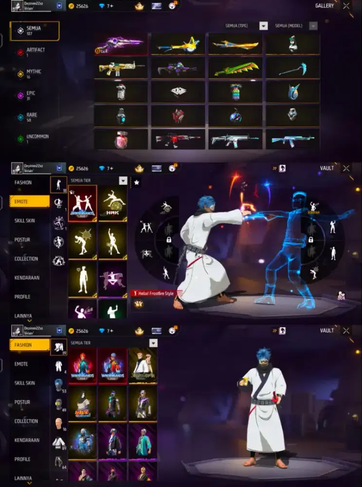 Jual akun ff murah meriah yg minat lansung inbok