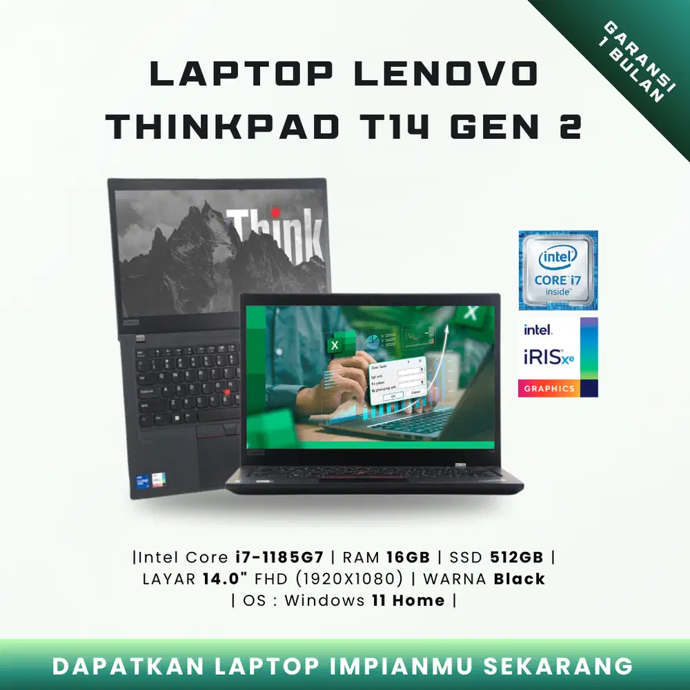 THINKPAD T14 Intel Core i7-1185G7 RAM 16GB SSD 512GB