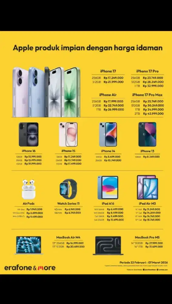iPhone 17 256 basic Lokasi Surabaya Barat