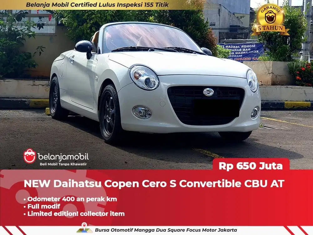 [ ODO 400 PERAK KM ] Daihatsu Copen Cero S Convertible CBU 2026 2025