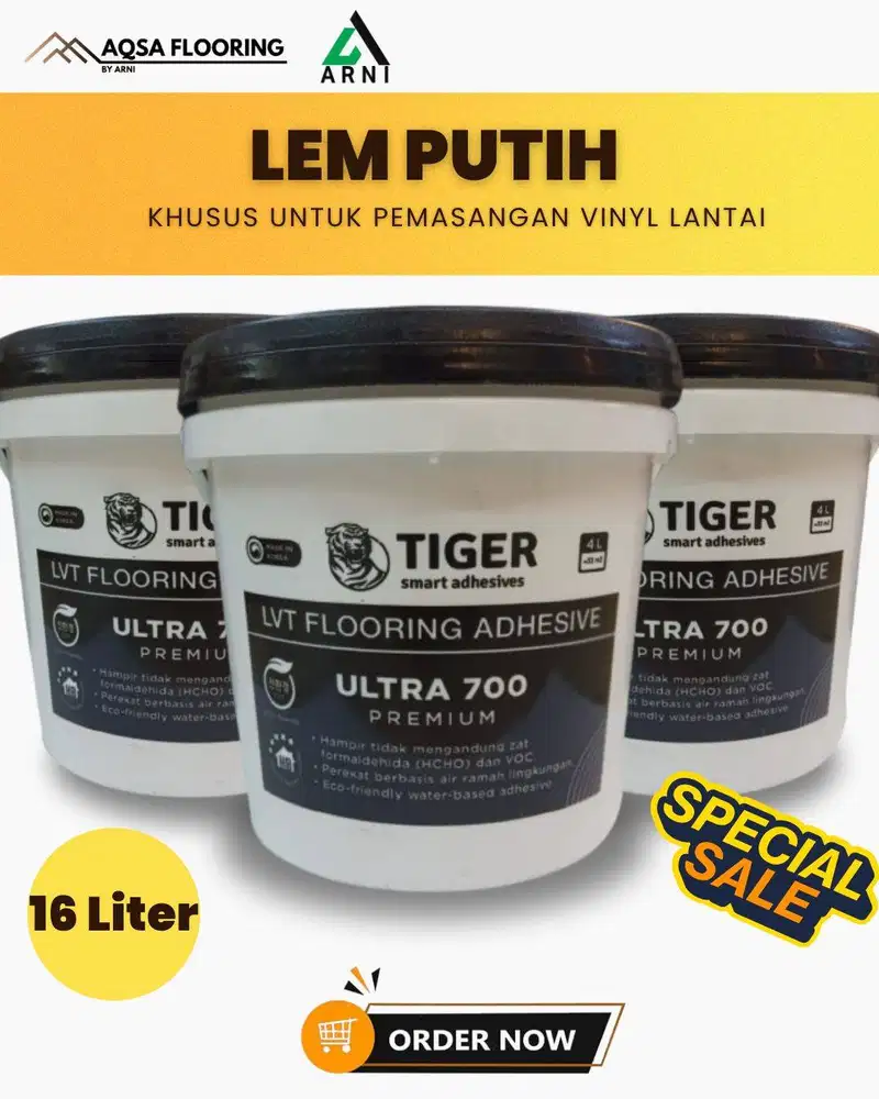 Lem Putih Tiger untuk Vinyl Lantai – Hasil Pemasangan Lebih Rapi