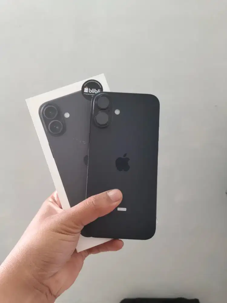 iPhone 16 Plus 128Gb Black iBox GDN Blibli Fullset Ori Mulus Like New