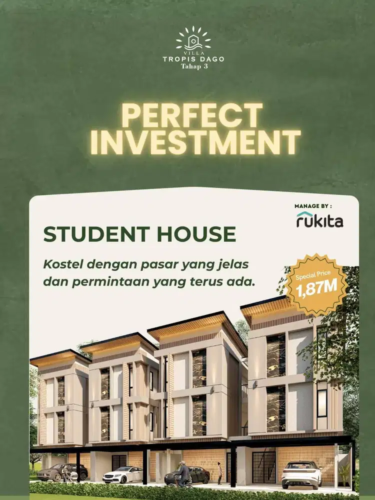 Rumah Kost Mewah dekat Itenas dan Widyatama Fasilitas Lengkap