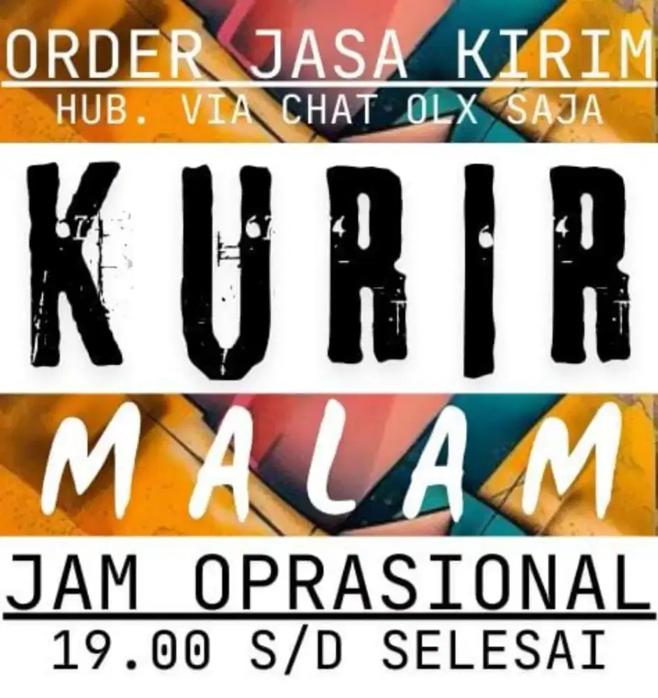 Anter Barang Cuma bisa malam