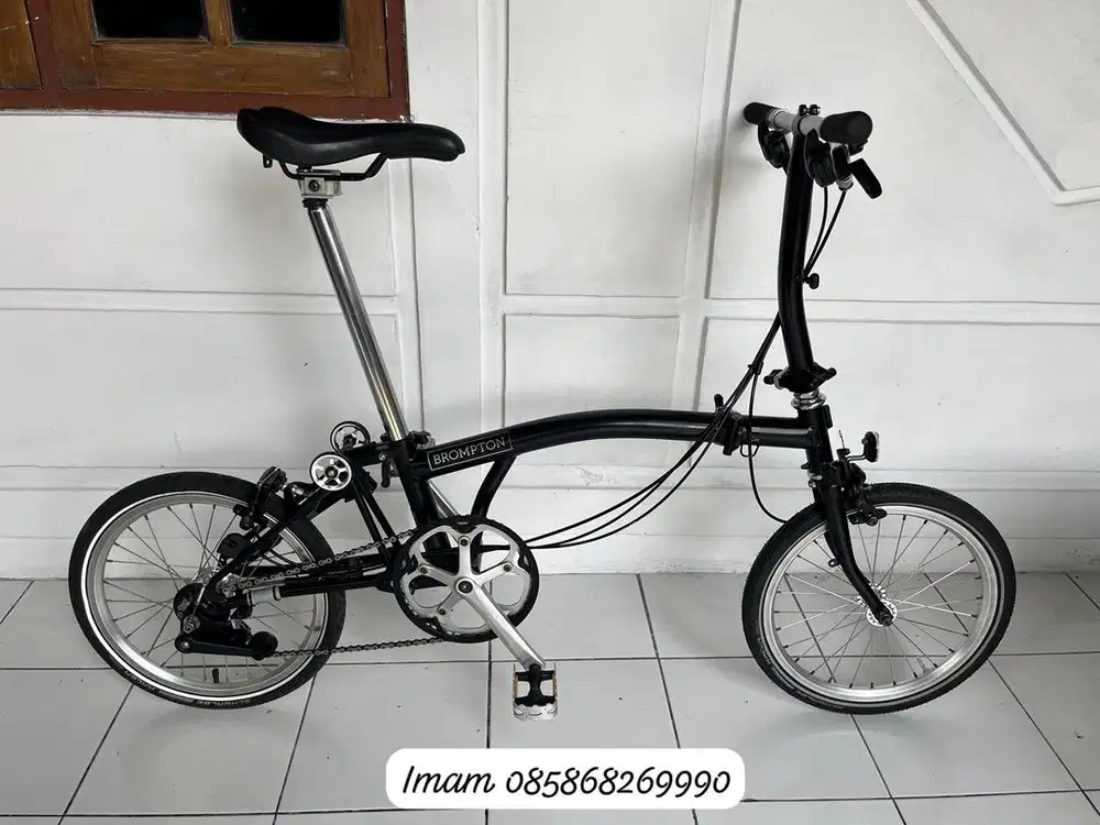 Brompton hitam 6 Speed