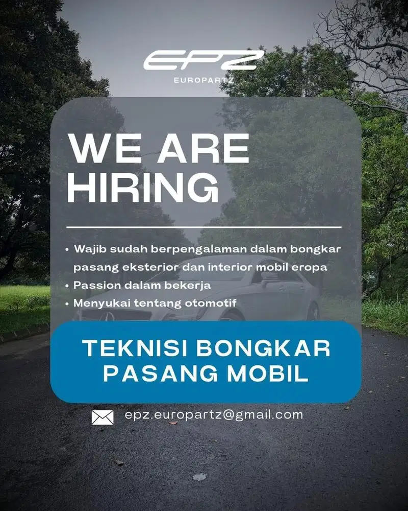 Dicari Mekanik Bongkar Pasang Mobil