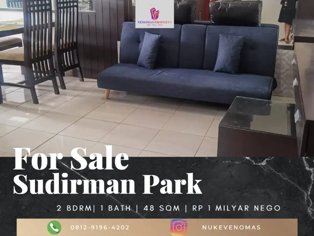Dijual Apartemen Sudirman Park 2 Bedroom Lantai Sedang Furnished
