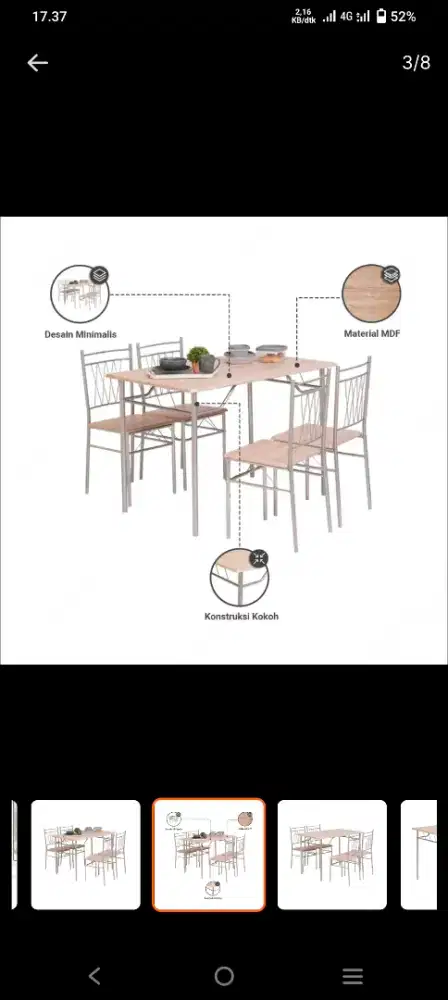 PROMO !! SELMA HAROLD DINING SET