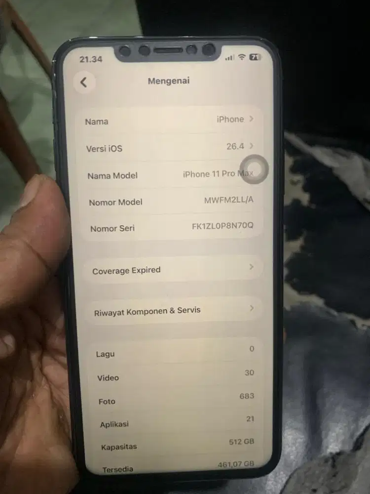 Iphone 11 promax 512