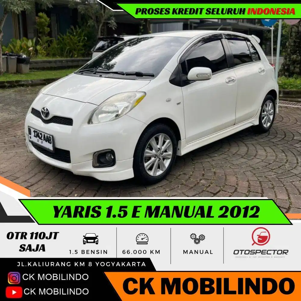 Toyota Yaris E Manual 2012 ANTIK RAWATAN DP Minim Sirion