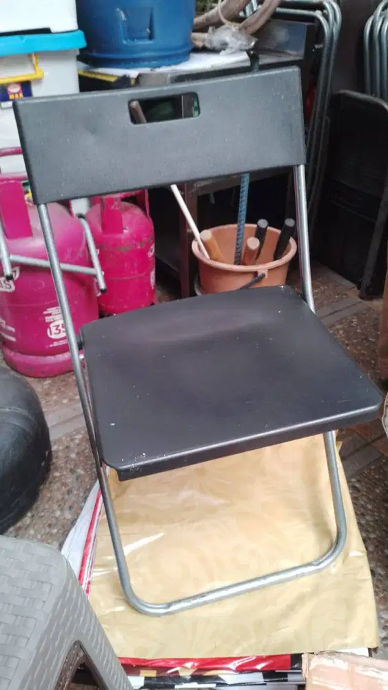 Kursi lipat IKEA GUNDE Kursi lipat hitam