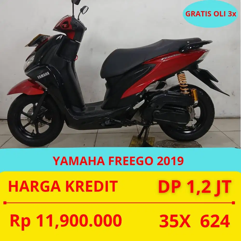 PROMO SUKSES MOTOR YAMAHA FREEGO 2019 DP MURAH 1,2 JUTA GUYSS