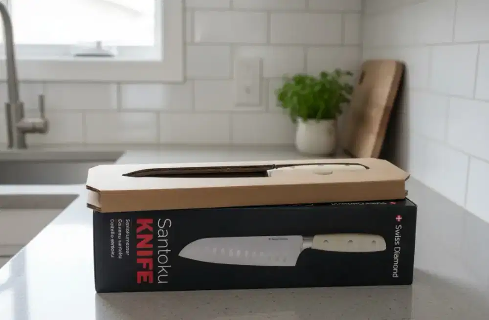 Pisau Santoku Original swiss Diamond