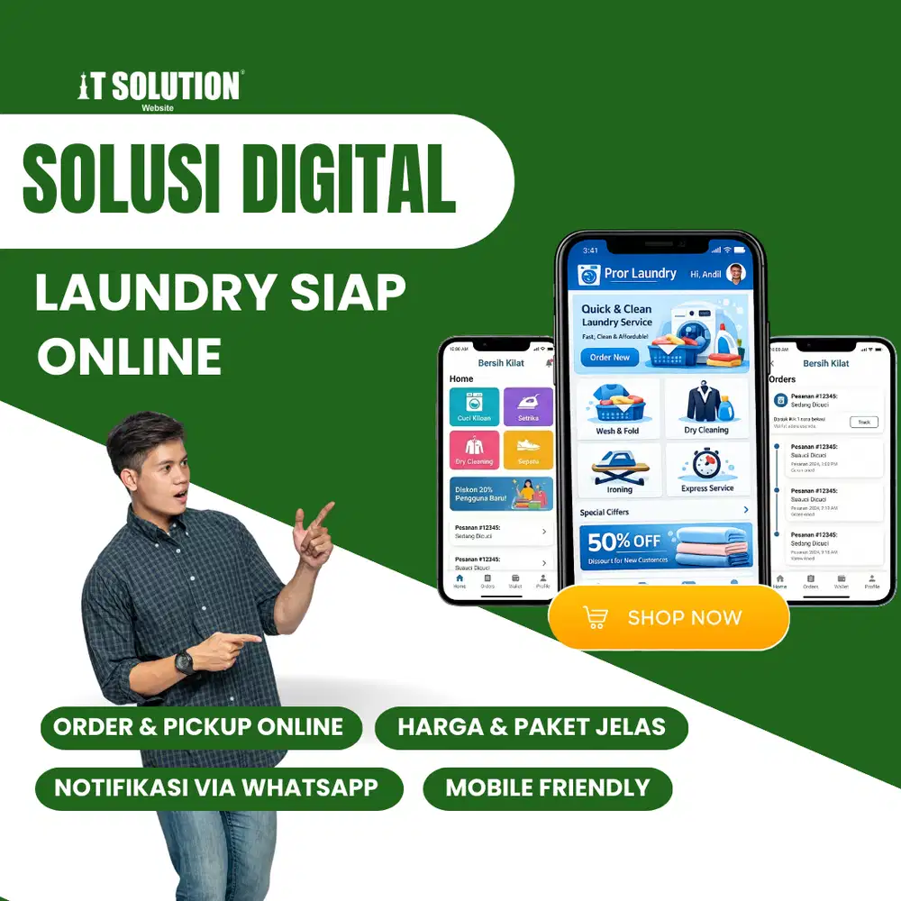 Solusi Digital Laundry Siap Online – Website & Sistem Order Modern