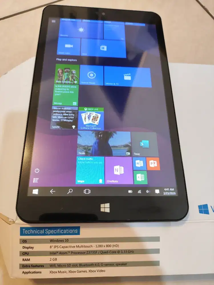 Windows pad 8 inch Fullset mulus garansi