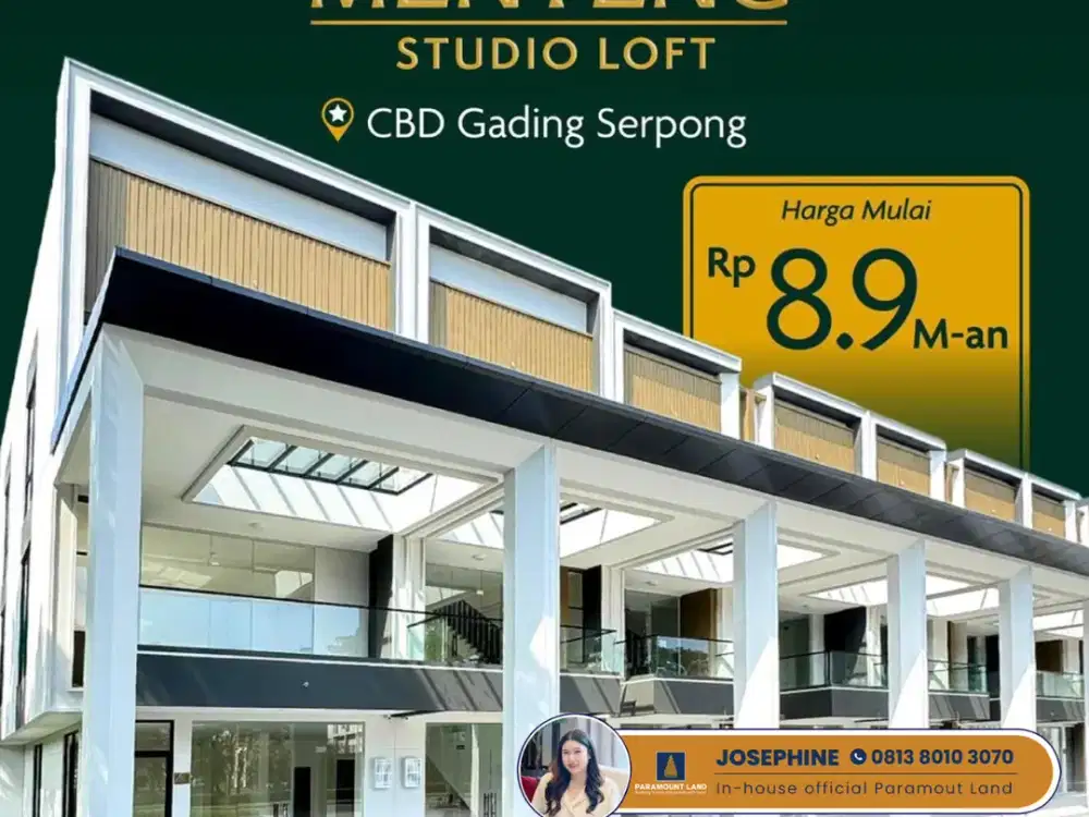 Menteng Studio Loft Ruko Komersil Gading Serpong Siap Pakai