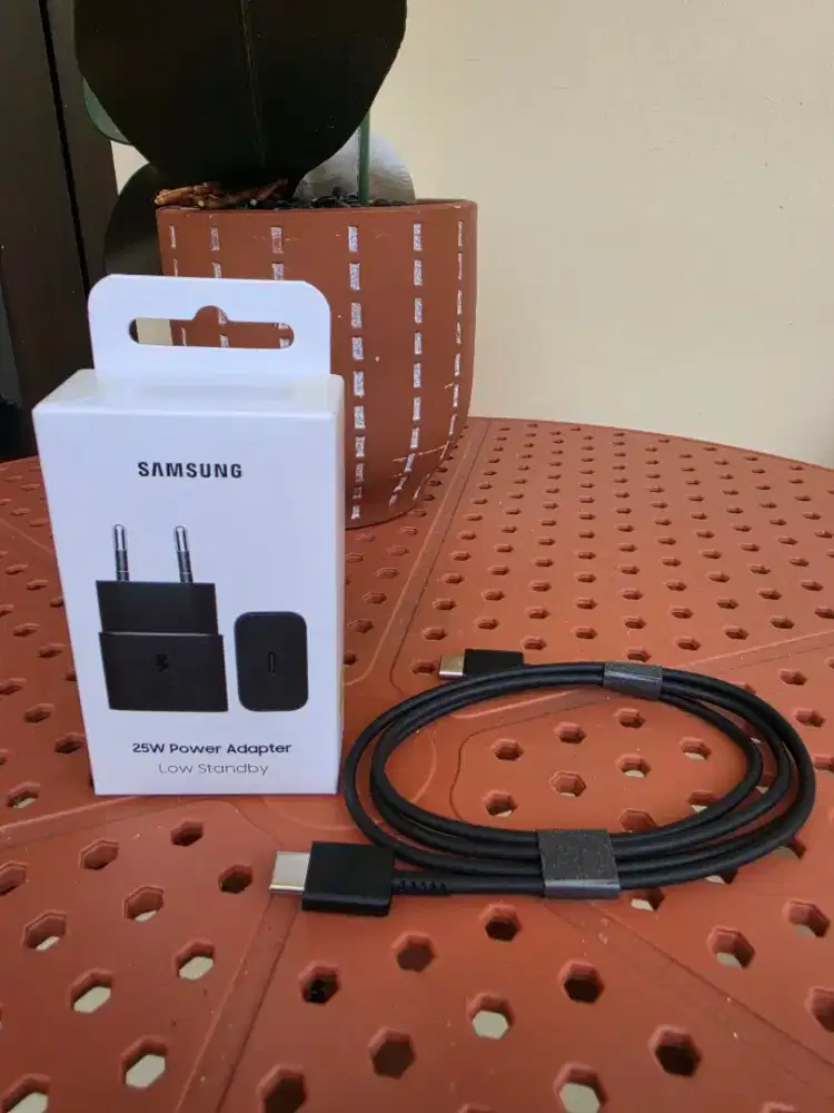 Samsung 25W Power Adapter + Cable Type C Samsung Original Baru Promo