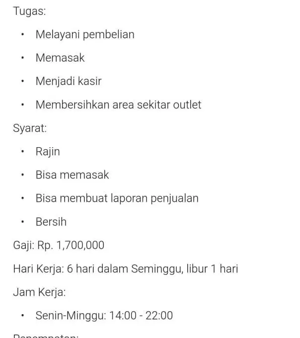 DI CARI YG NIAT KERJA SURABAYA